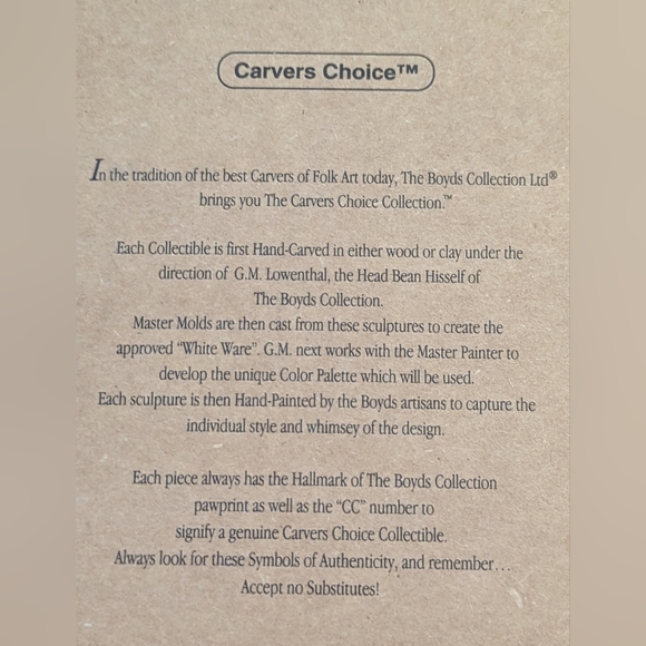 1999 Boyds Bears Carver Choice Collection Chester Big Heart Love Much - Picture 15 of 16